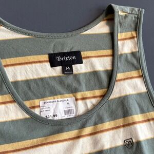 New Brixton Striped Tank Top | Size M | 100% Cotton